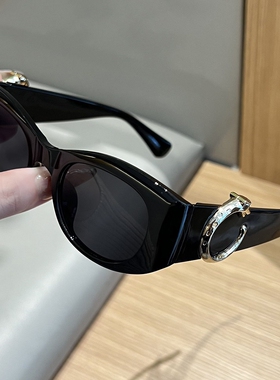 豹头猫眼辣妹小众设计感防晒墨镜