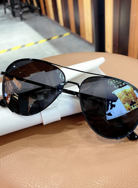 飞行员蛤蟆镜半框男士开车黑超