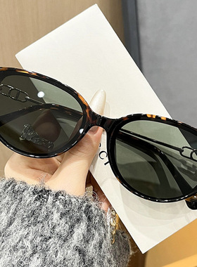 日韩风网红防晒偏光太阳镜玳瑁色