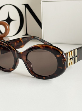 防晒椭圆形复古女士高级感太阳镜