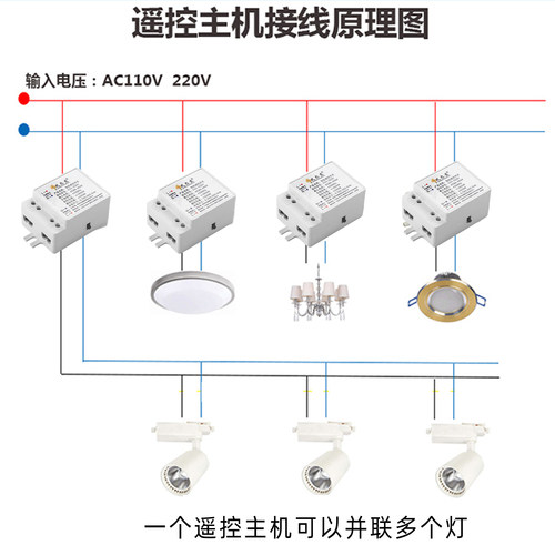 遥控开关无线遥控多路电源灯控智能灯光控制器家用220V摇控通断器-图2