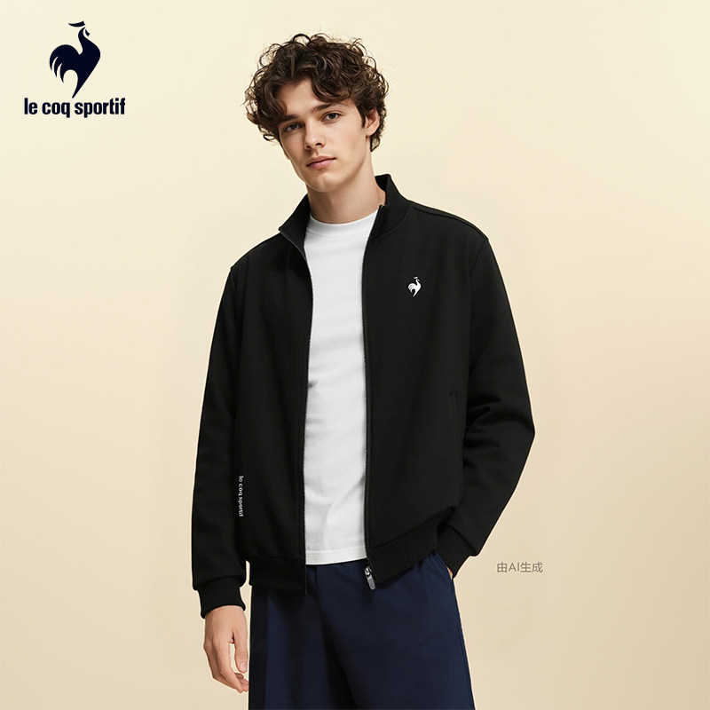 乐卡克法国公鸡秋冬男女同款休闲加绒拉链舒适弹力保暖开衫外套,淘宝优惠券,粉丝福利购,淘宝优惠卷