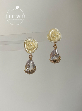 酒午原创设计花s925银针耳钉耳夹