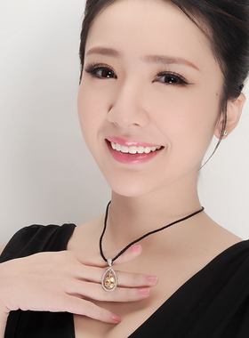 吊坠挂绳子项链绳s925银扣编织