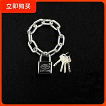  Glass door small number of iron chain lock chains Padlock Bike Ultra-fine Chain chain Chained Lock lock Anti-cut Three-wheels