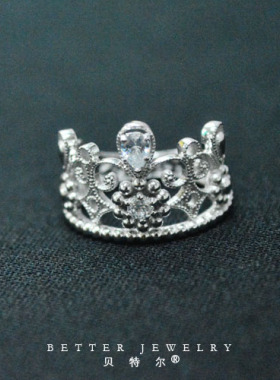 巴洛克复古戒指纯银黄金王冠