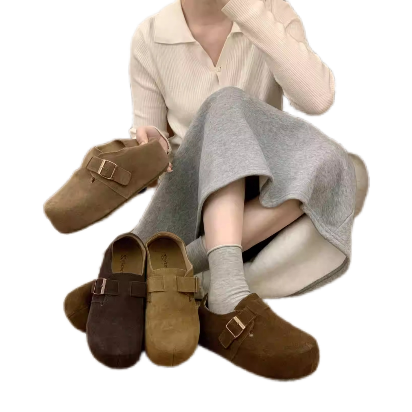 内增高厚底全包勃肯鞋女鞋2026新款春季一脚蹬博肯单鞋乐福豆豆鞋,淘宝优惠券,粉丝福利购,淘宝优惠卷