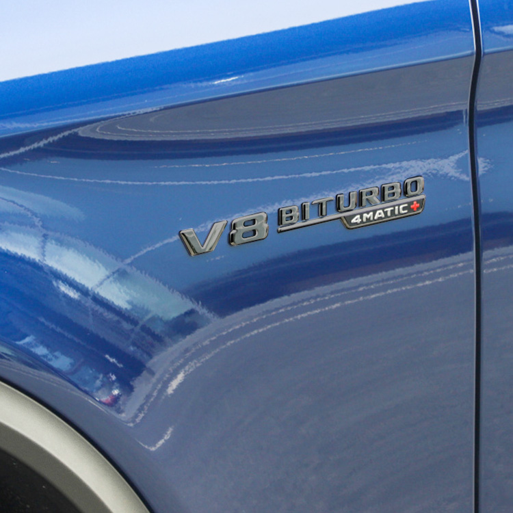 奔驰S63L车标志 AMG S63L改装V8四驱叶子板侧标 立标 黑色后尾标