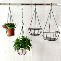 Simple Iron Art Hanging Basket Flower-pot hanging Hanging Rack Multi-Meat Hanging Basket Green flower Flower Pot suspended Balcony Flower Shelf