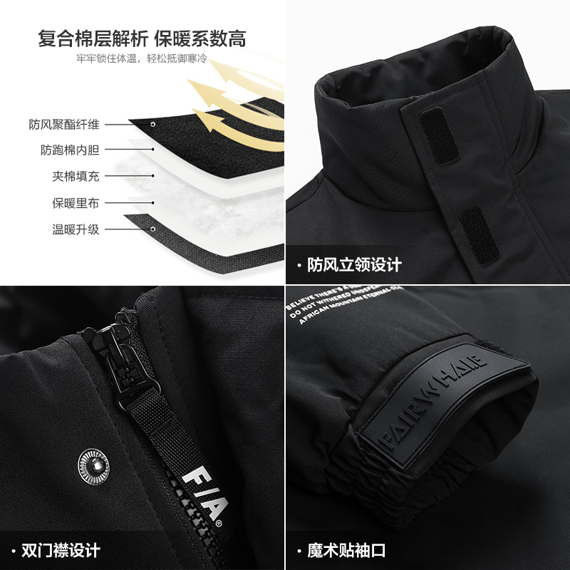 马克华菲潮工装2020秋冬新款棉服 马克华菲康成棉衣