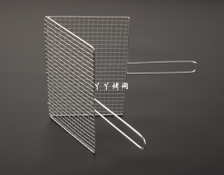 烤鱼夹子商用烧烤网不锈钢夹板网烤肉篦子烧烤夹子网烤蔬菜加粗网-图2