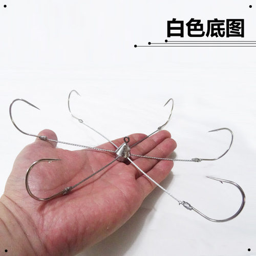 刀尖越南锚钩 可视锚鱼大直径钢丝钩超大钩门六爪八爪越南锚鱼钩 - 图3