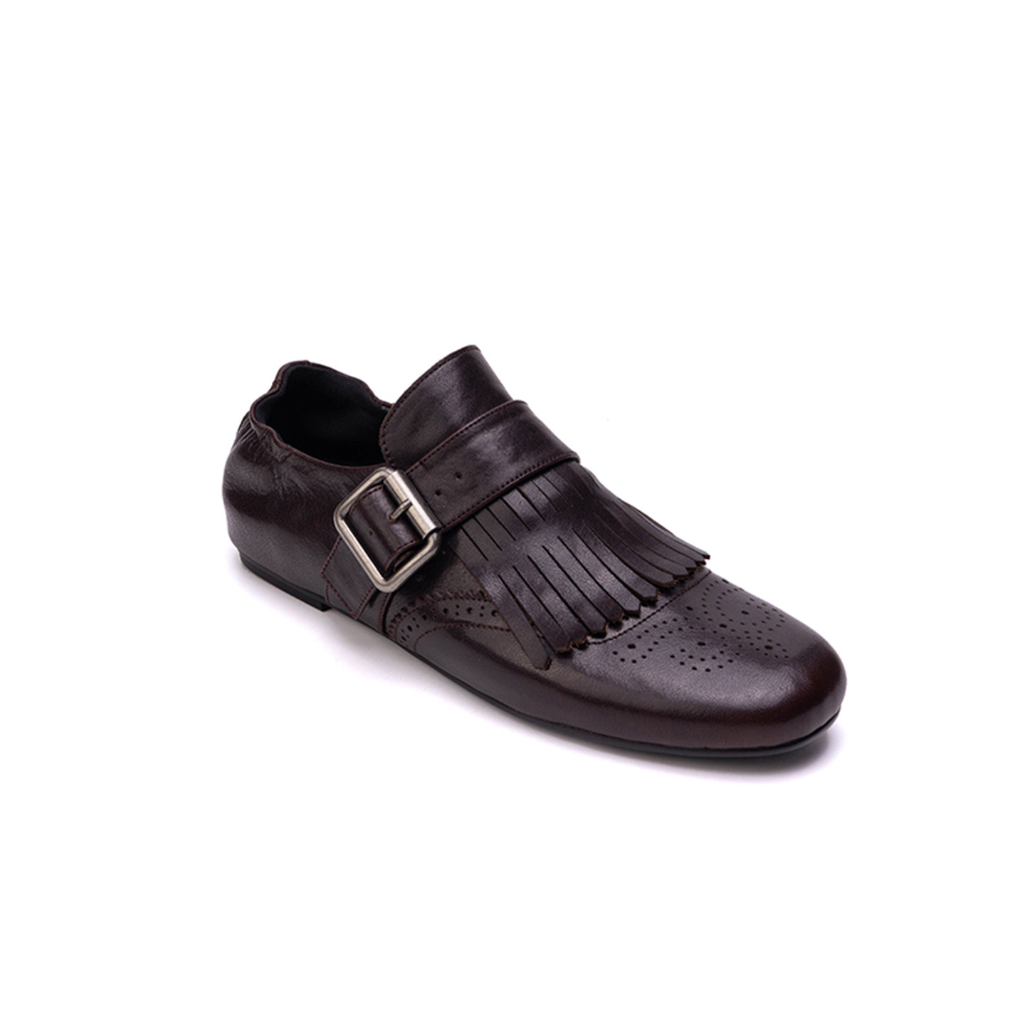 欧洲站头层牛皮单鞋复古纯手工流苏布洛克英伦风平底乐福鞋小皮鞋,淘宝优惠券,粉丝福利购,淘宝优惠卷