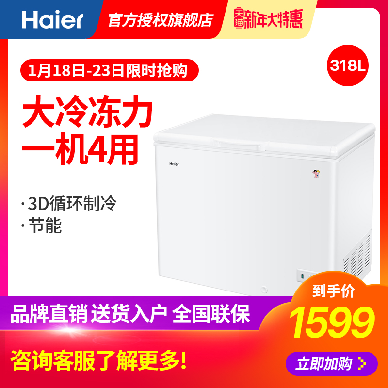 升商用家用冷藏冷冻变温冰柜卧式冰箱 318 318HD BD BC 海尔 Haier 升商用家用冷藏冷冻变温冰柜卧式冰箱 318 318HD BD BC 海尔 Haier