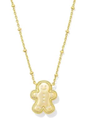 代购Kendra Scott女士项链可爱节日风格精致俏皮姜饼人造型