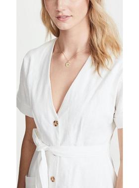 代购kate spade NEW YORK女士项链简约优雅精致百搭金色圆形吊坠