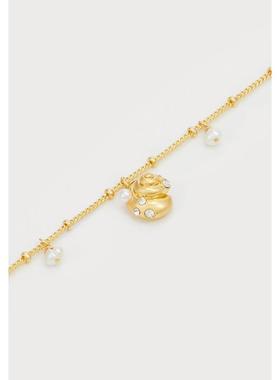 代购kate spade NEW YORK女士项链优雅简约精致时尚金色透明珍珠