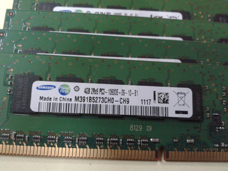 三星 DDR3 4G 1333 纯ECC 内存条 服务器用 Samsung  PC3-10600E - 图1