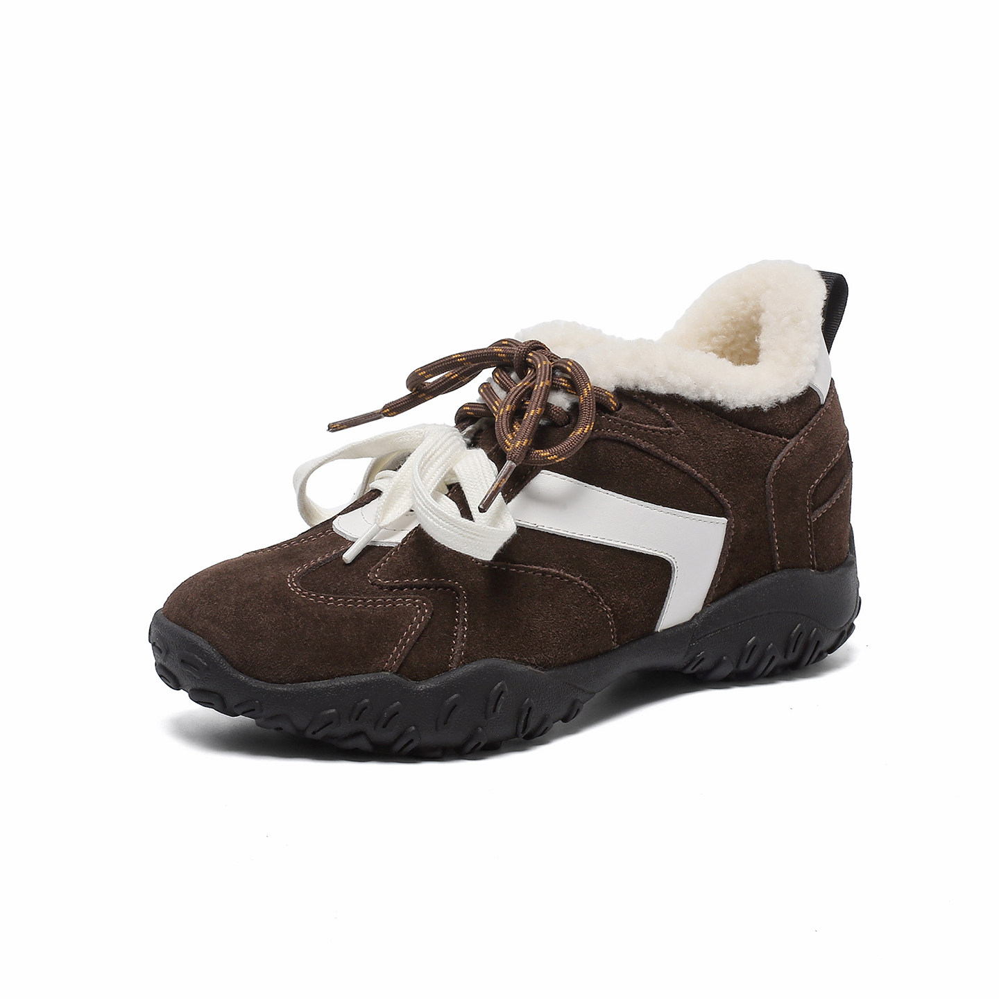 增高7厘米羊羔毛德训鞋女小码313233内增高双鞋带加绒休闲运动鞋,淘宝优惠券,粉丝福利购,淘宝优惠卷