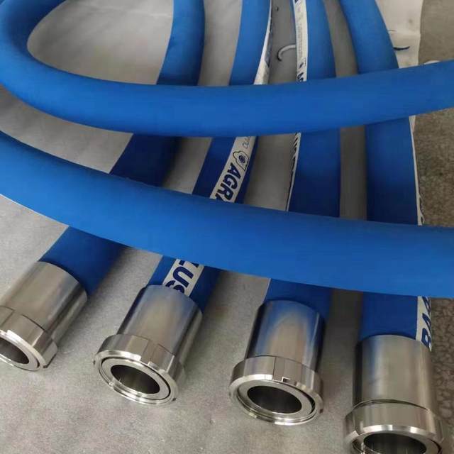 Food grade rubber tube resistant to high pressure and high temperature steam corrosion wine transfer milk sanitary steel wire hose EPDM hose