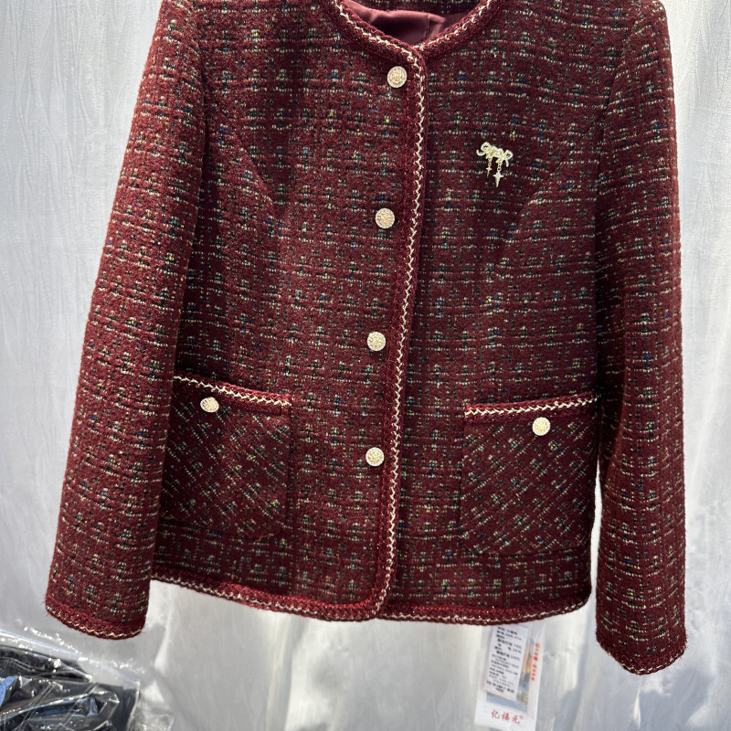 2026春季新款时尚气质减龄妈妈装小香风百搭休闲羊毛外套女26A-07,淘宝优惠券,粉丝福利购,淘宝优惠卷