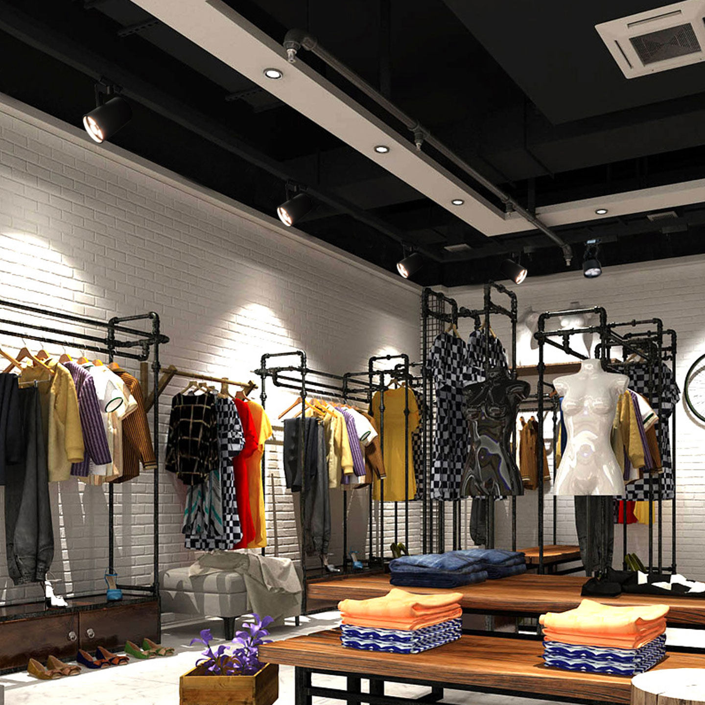 服装店射灯 店铺专用商用led轨道灯 暖白光超亮展厅par30灯泡灯架,淘宝优惠券,粉丝福利购,淘宝优惠卷