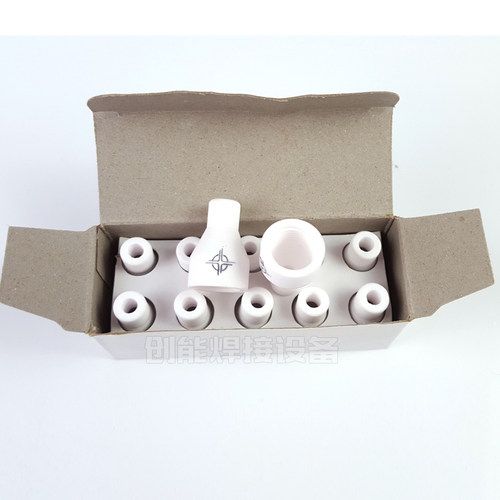 TIG150氩弧焊机枪配件加厚白色5*30枪嘴QQ150A瓷嘴瓷套保护陶瓷套 - 图0