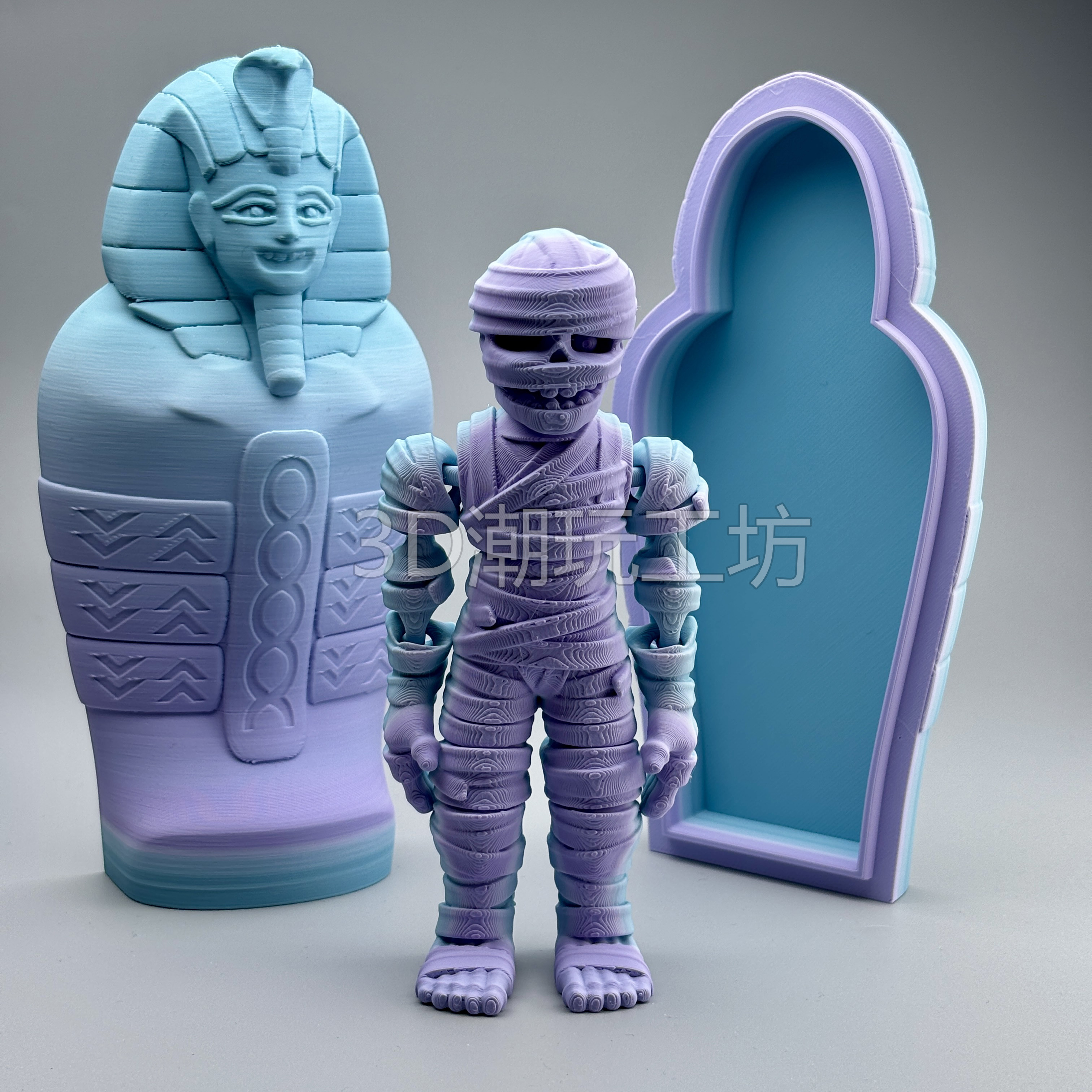 3D打印埃及法老木乃伊模型摆件手办埃及人像埃及人偶埃及人像,淘宝优惠券,粉丝福利购,淘宝优惠卷