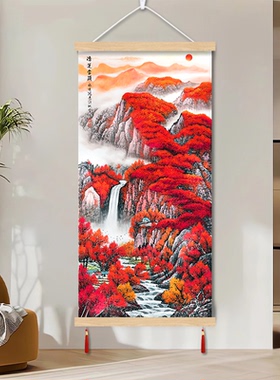 挂画鸿运当头玄关装饰画挂件相框