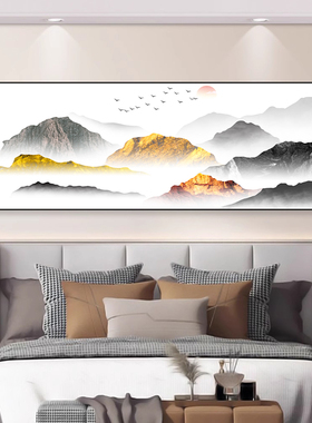 床头画沙发背景墙主卧自粘贴画