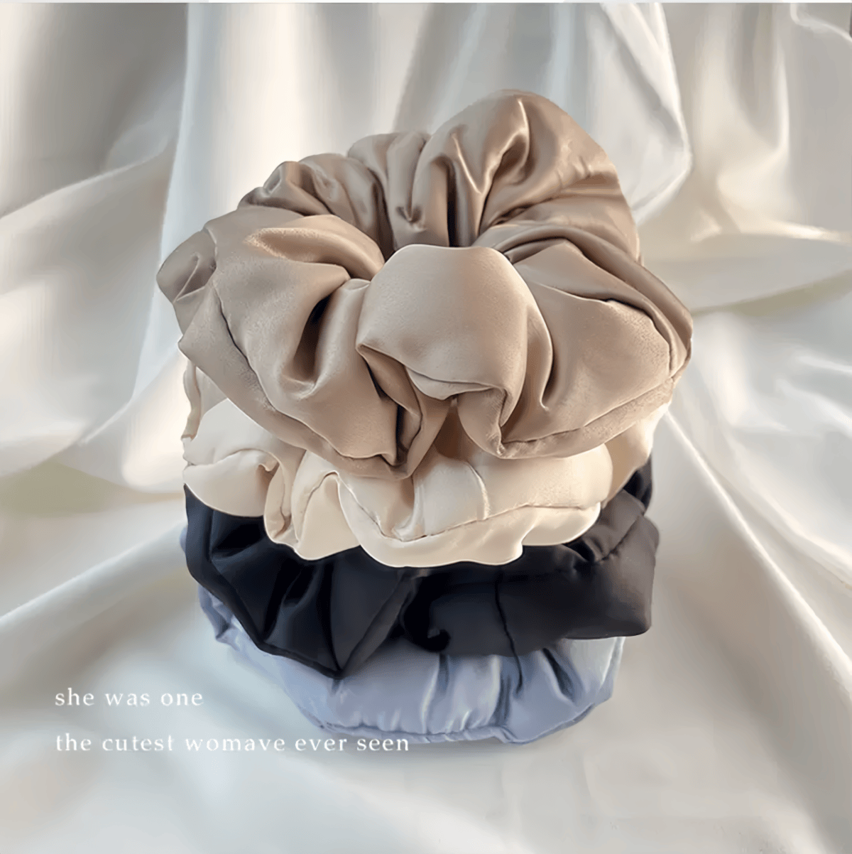 枕头睡觉自然卷发真丝大肠发圈2025新款网红大号丸子头扎头发头绳