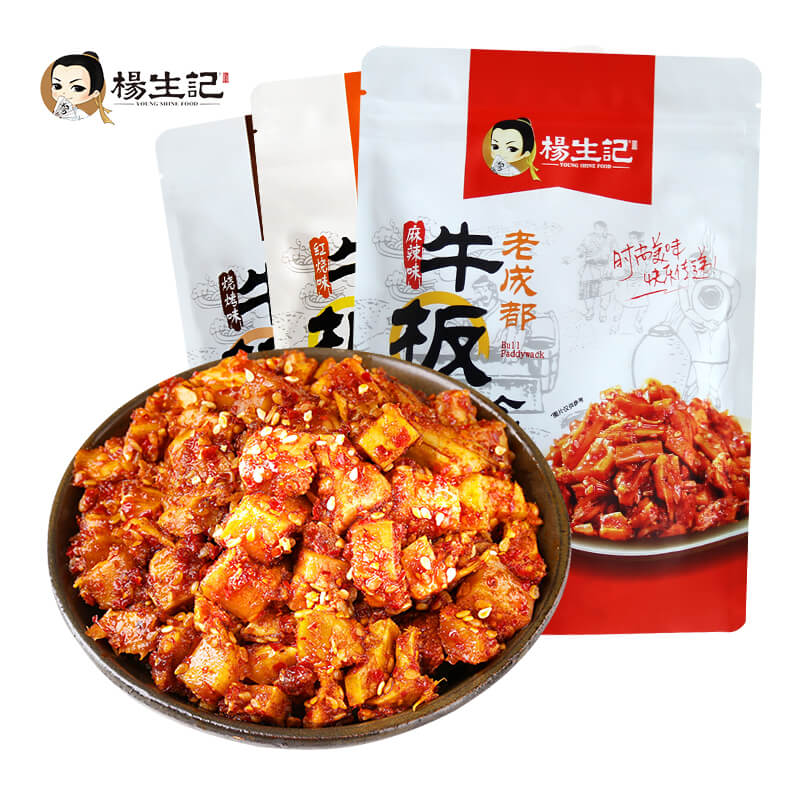 杨生记牛板筋办公室小零食烧烤川味休闲小吃麻辣牛肉即食品 - 图1