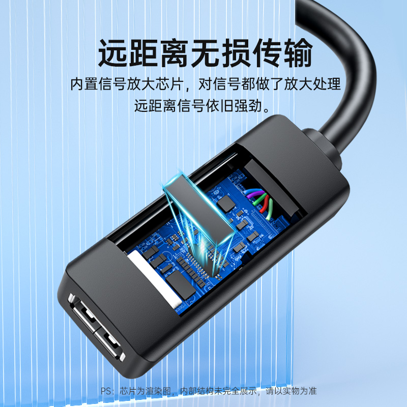 USB延长线3.0/2.0信号放大器公对母供电10米/20/30m电脑无线网卡打印机监控摄像头鼠标键盘接收器数据线加长 - 图0