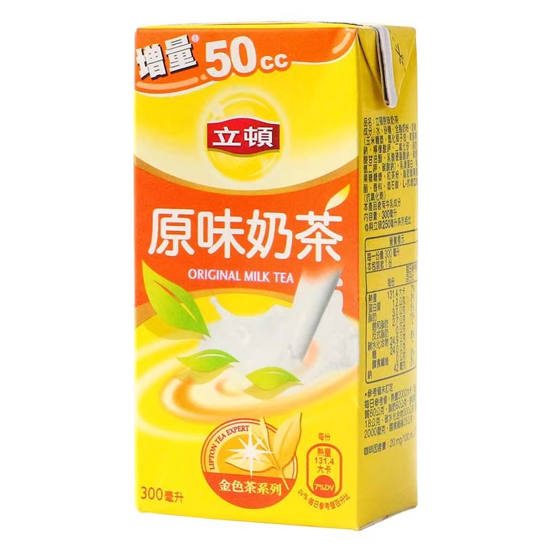 台湾立顿奶茶饮料300ml*6瓶纸盒装鲜漾奶绿原味夏季冷饮超市货源 - 图3