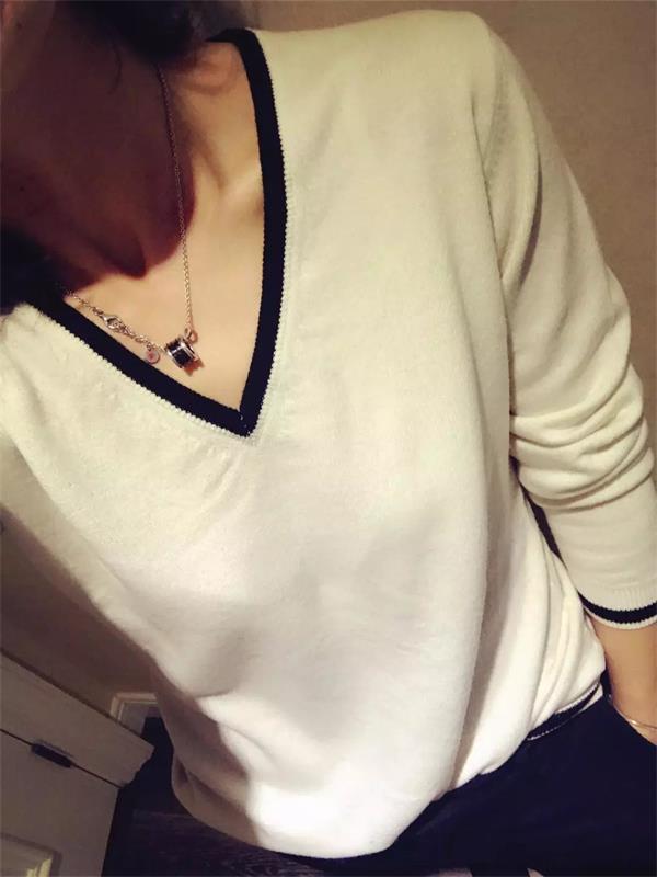 领宽松大码羊绒衫短款打底套头毛针织衫 v 女 超柔软 断码清仓 领宽松大码羊绒衫短款打底套头毛针织衫 v 女 超柔软 断码清仓