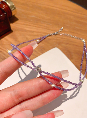 一个月销量10万件的水晶锁骨链女