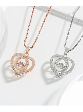 跳动的心银饰项链女海洋之心