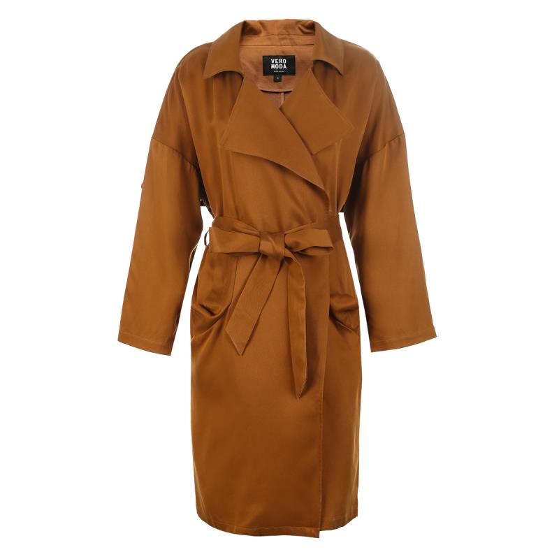 Moda 318121526 春夏新翻领落肩开衩风衣外套女 绫致 Vero Moda 318121526 春夏新翻领落肩开衩风衣外套女 绫致 Vero