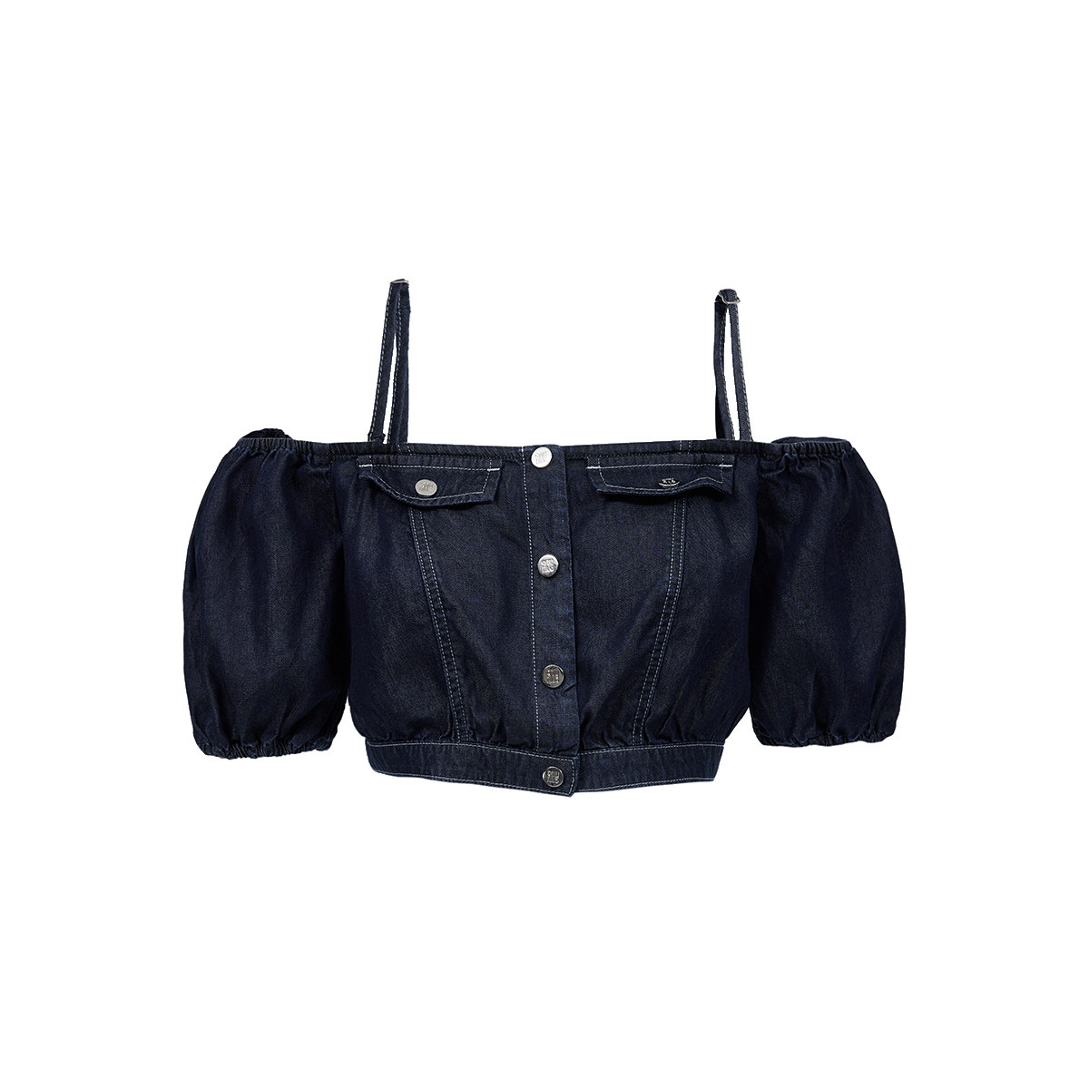 绫致ONLY2025夏季新款时尚性感露肩牛仔吊带短袖开衫T恤女,淘宝优惠券,粉丝福利购,淘宝优惠卷