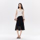 Vq zone Ayazhi Vero Moda skirt 26 summer solid color lace elastic waistband lined fishtail mid-length skirt