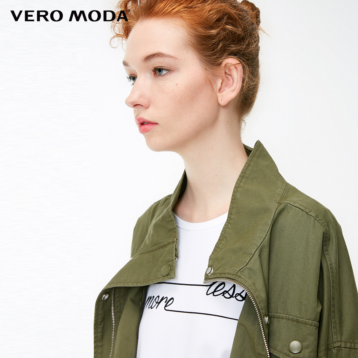 Moda 318321538 秋季花卉抽绳显瘦拉链宽松夹克外套女 绫致 Vero Moda 318321538 秋季花卉抽绳显瘦拉链宽松夹克外套女 绫致 Vero