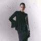 Lingzhi ONLY2026 Spring New Elegant Ruffled Trumpet Sleeves Thin Half Turtle Collar Lace Shirt for Women