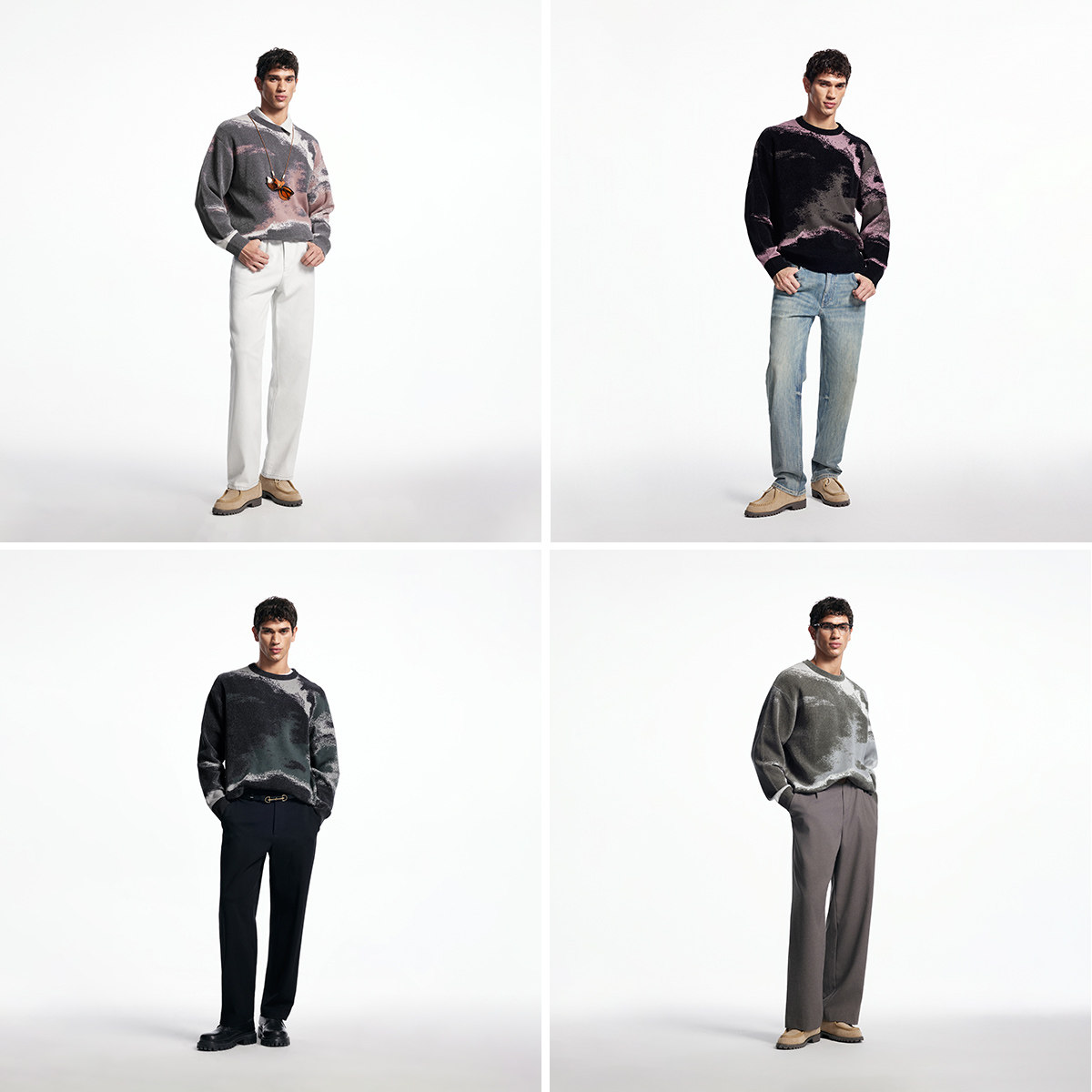 绫致杰克琼斯秋冬男毛衣针织衫上衣宽松版型时尚百搭潮流衣身扎染,淘宝优惠券,粉丝福利购,淘宝优惠卷