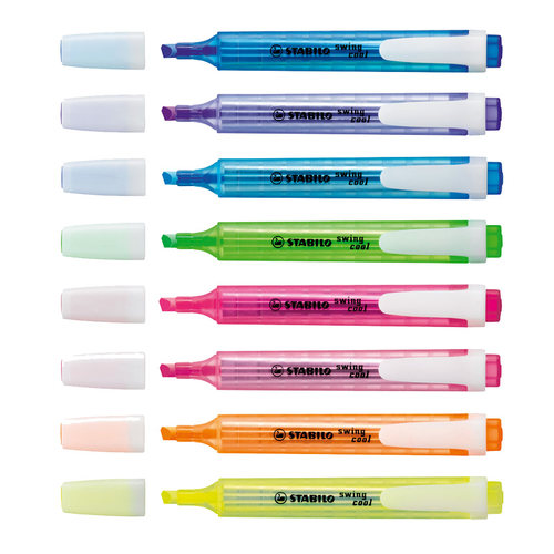 德国STABILO思笔乐275荧光笔乐酷粉彩淡彩色马卡龙大容量标记笔学生用护眼记号做笔记的小神器专用划重点文具 - 图3