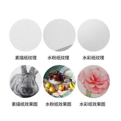 山牌素描纸水粉纸水彩纸八开8K铅画纸4K初学者美术绘画专用纸批发儿童成人空白画画本学生用彩铅速写画画纸 - 图2