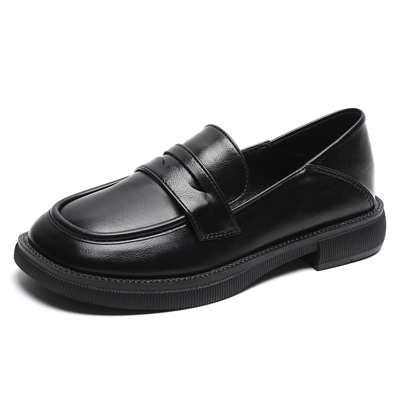 2026新款黑色乐福鞋女厚底百搭平底单鞋英伦小皮鞋大码女鞋41到43,淘宝优惠券,粉丝福利购,淘宝优惠卷