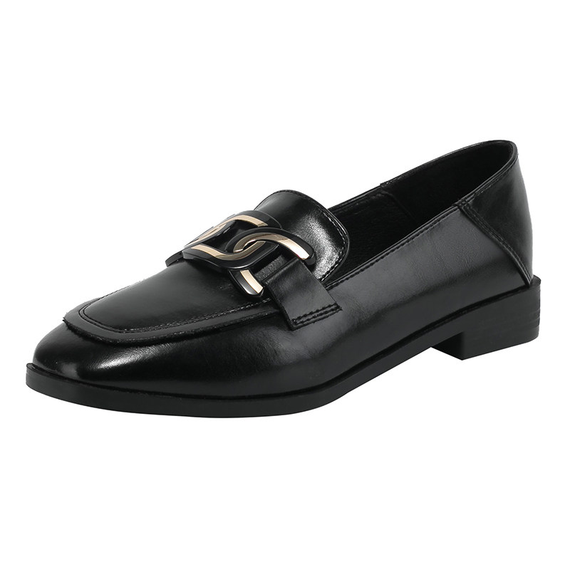 2026新款春秋英伦风小皮鞋女一脚蹬单鞋黑色乐福鞋大码女鞋41到43,淘宝优惠券,粉丝福利购,淘宝优惠卷