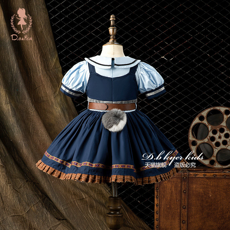 D.Bkyer女童公主裙夏装朱迪兔子警官儿童衣服生日连衣裙cos服裙子,淘宝优惠券,粉丝福利购,淘宝优惠卷