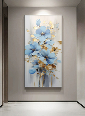 现代轻奢风纯手绘花卉油画