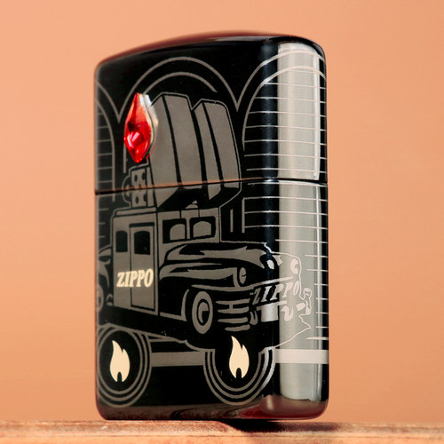 正品zippo打火机2023年度限量版双打小汽车75周年火力全开48692 - 图0